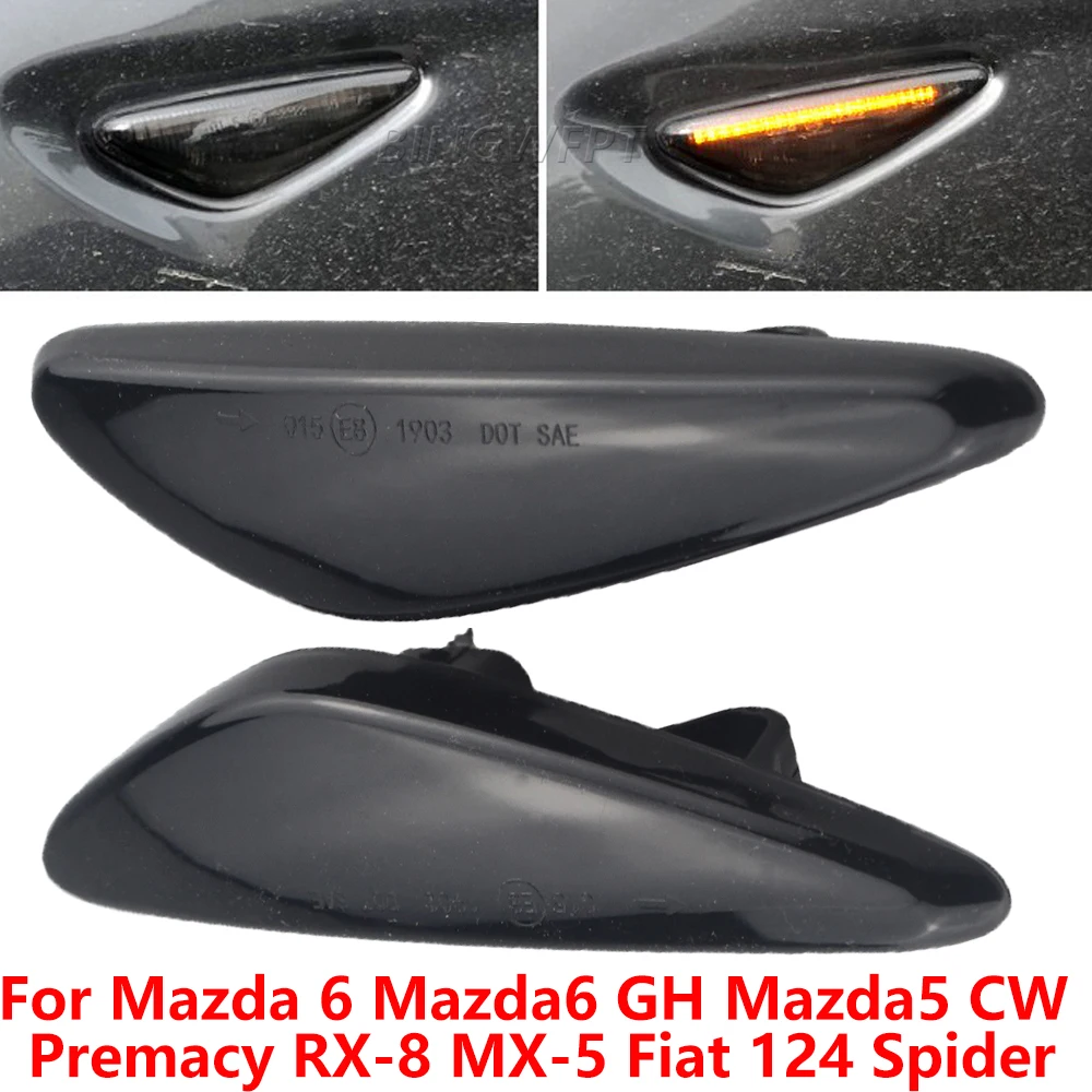

Светодиодный боковой маркер, зеркальная световая лампа, световой сигнал поворота для Mazda 6 Mazda6 GH Mazda5 CW