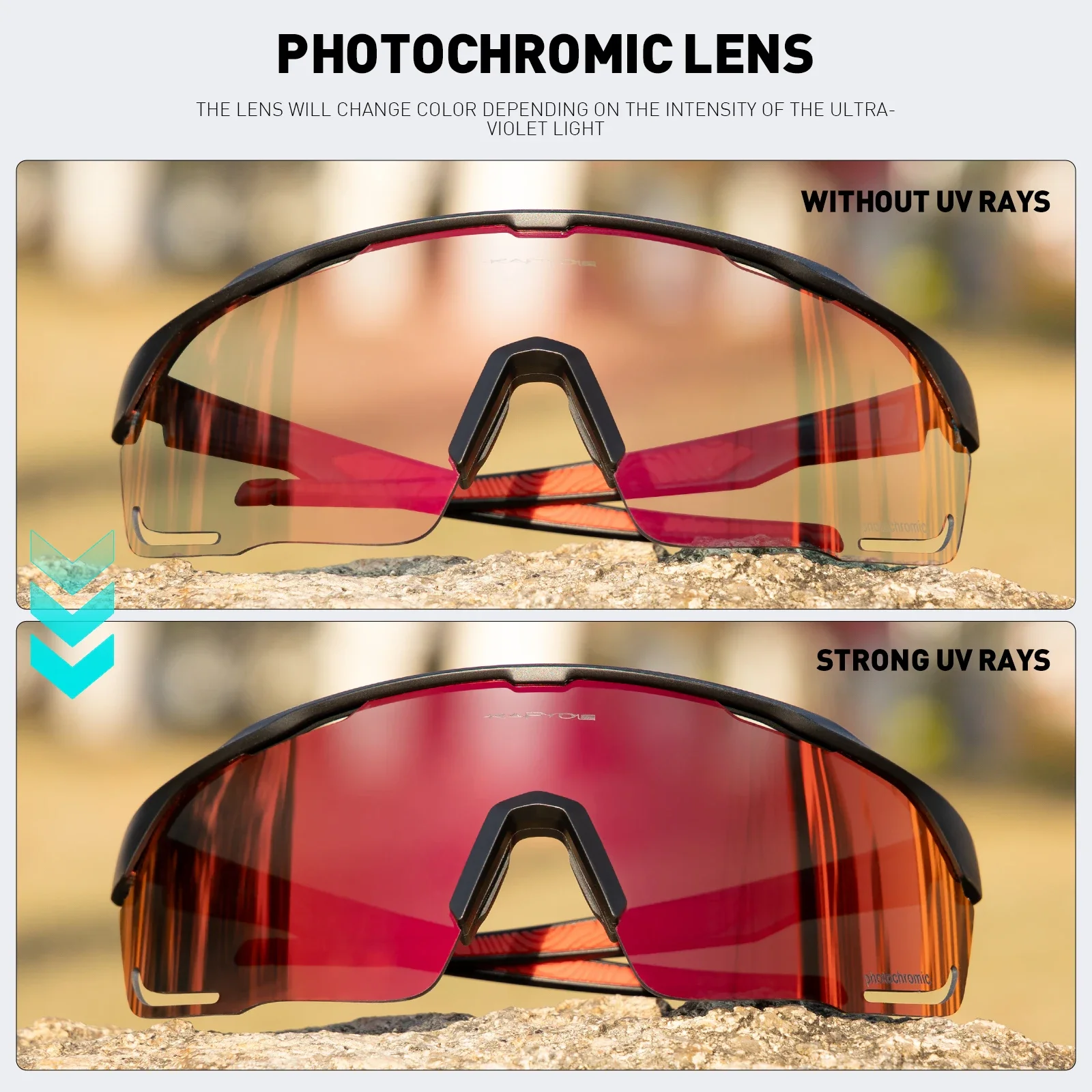 Kapvoe Cycl Mountain новые велосипедные очки спортивные фотохромные солнцезащитные для