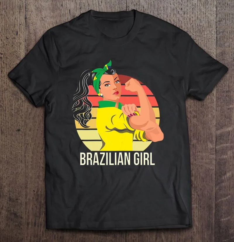 

Женская футболка с бразильским флагом для девушек, Мужская хлопковая футболка, футболки оверсайз, женская футболка, Мужская футболка