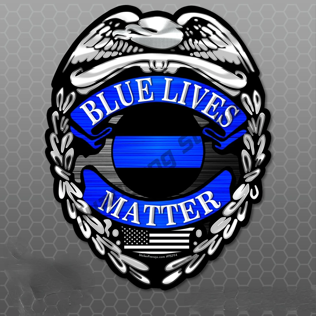 

Police Badge Blue Live Matter Sticker - Car Truck Window Vinyl Decal USA JDM Creative Refit Sticker Decor Exterior Accessories