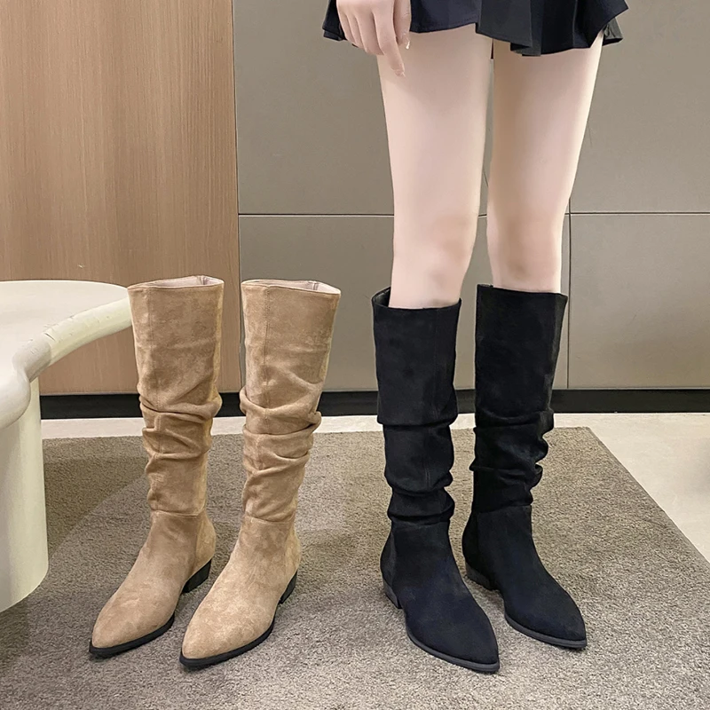 Женские сапоги-пуанты Сексуальные сапоги до бедра на высоком каблуке