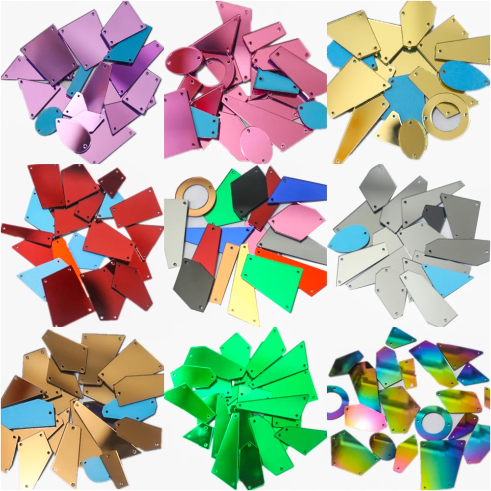 20 шт. разные размеры прозрачные кристаллы швейное зеркало аппликация со стразами