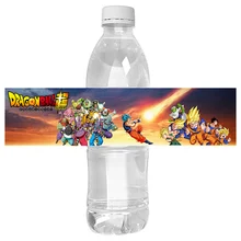 24pcs Cartoon Game DRAGON BALL Water Bottle Decorate Stickers Baby Shower Festival Baptism Happy Birthday Party Packing Lables