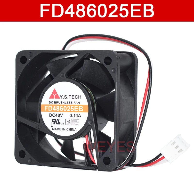 Новый FD486025EB для Y.S.TECH DC48V 0.11A 6025 6 см 60 мм 60x60x25 мм охлаждающий вентилятор 3-контактный