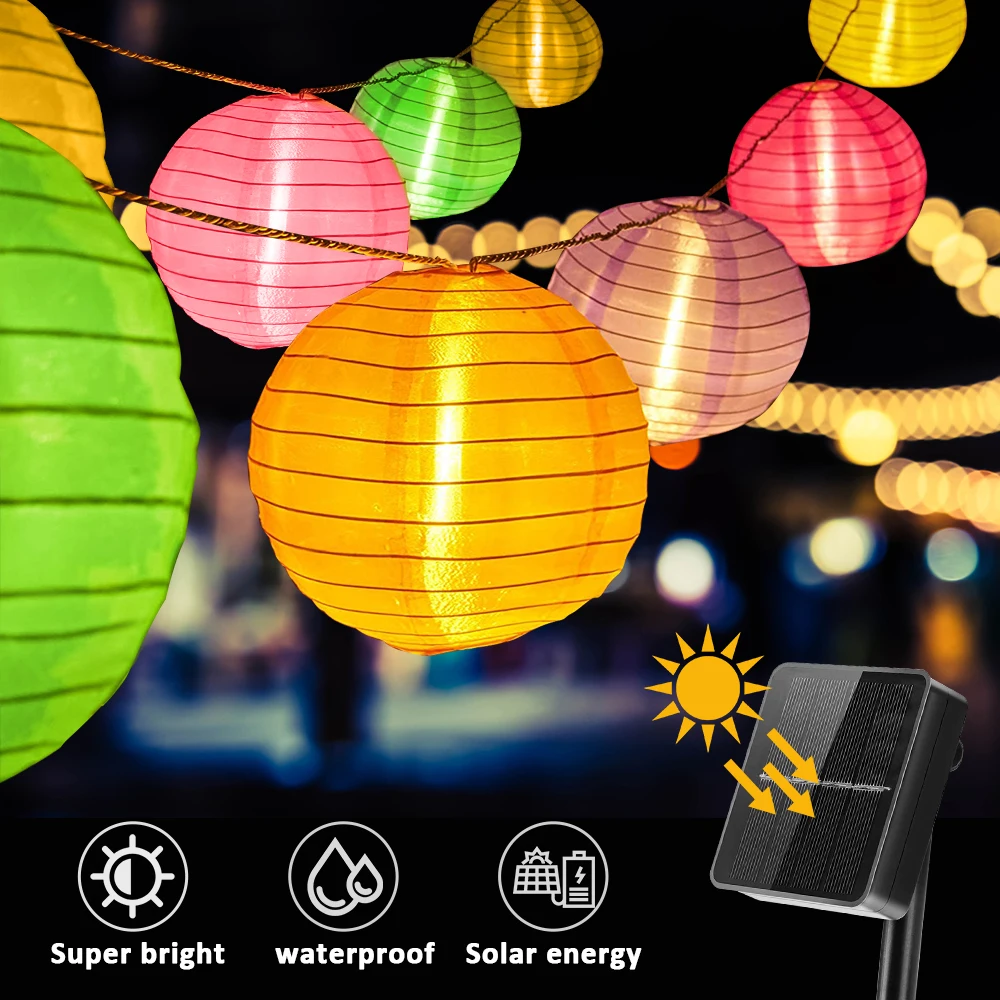 

Solar LED Lanterns String Lights Waterproof Christmas Decorative Stringed LED String Lights Lantern