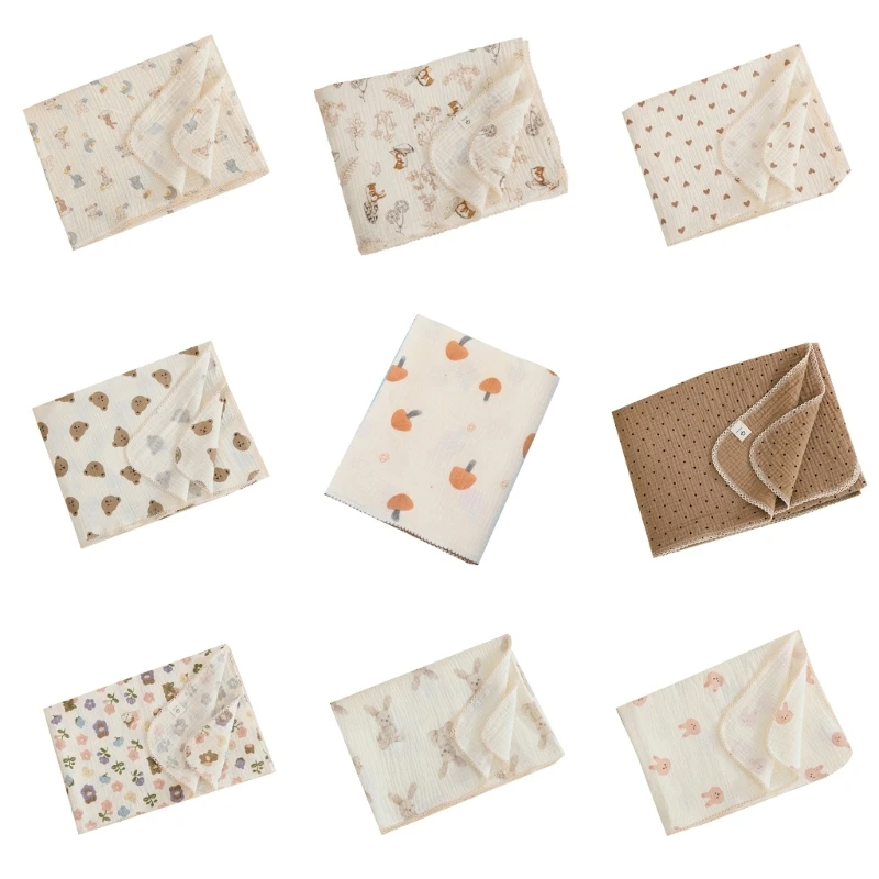 

N80C 2-Layer Cotton Swaddle Blanket 39x51-inch Neutral Holiday Receiving Blanket Gift