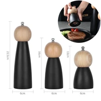 manual pepper grinder shakers refillable wooden salt%ef%bc%86pepper mill portable spice jar containers multi purpose cruet kitchen tools