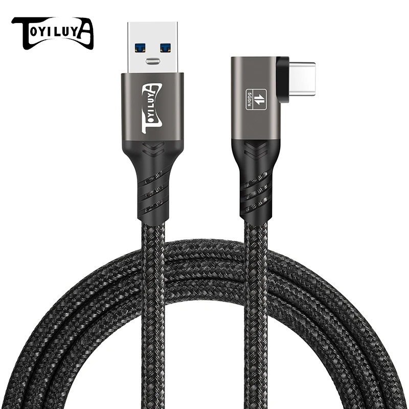 5M Nylon Braided Type C To Type C Pd 3A Fast Charging 5Gbps 10Gbps Data Transfer Usb A To C Cable For Vr Oculus Quest 1 2 Link