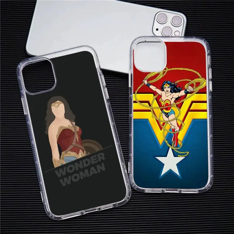 

Wonder Woman Phone Case Transparent For iphone 13 12 11 Pro Max Mini XS Max 8 7 Plus X SE 2020 XR cover