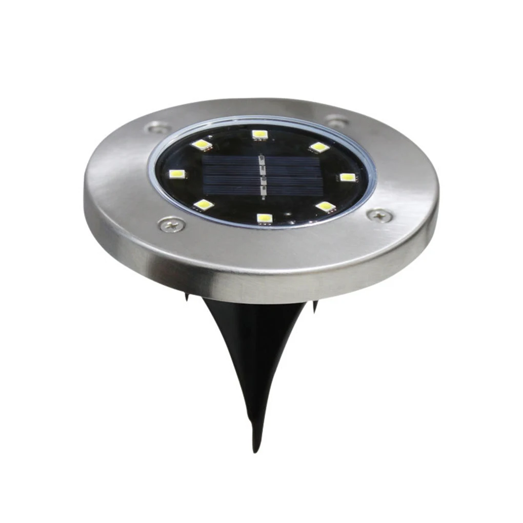 

2/3 4Pcs/1Pc 8 LED Solar Power Buried Light Ground Lamp Outdoor Path Light Spot Lamp Yard Garden Lawn Landscape Decking Bulb