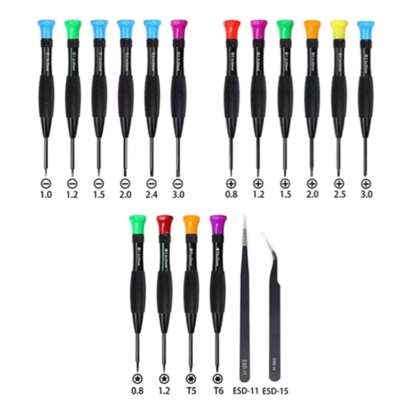 

Upgraded Screwdriver Set 18Pcs Mini Magnetic Flathead- Cross Small Screwdriver