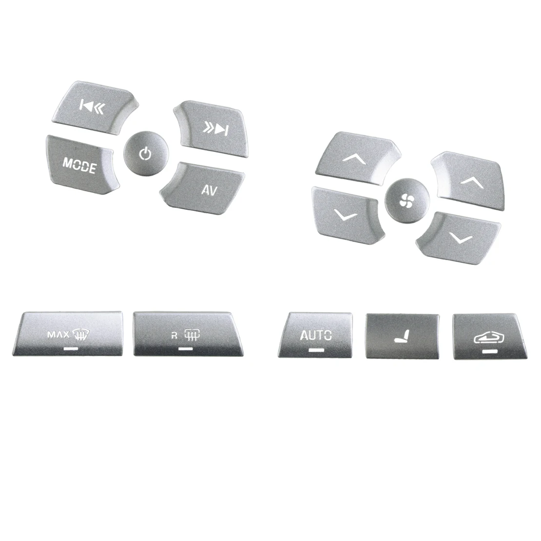 

15 шт., декоративная наклейка из серебристого сплава на переднюю панель автомобильного кондиционера для Jaguar XF 2012 2013 2014 2015