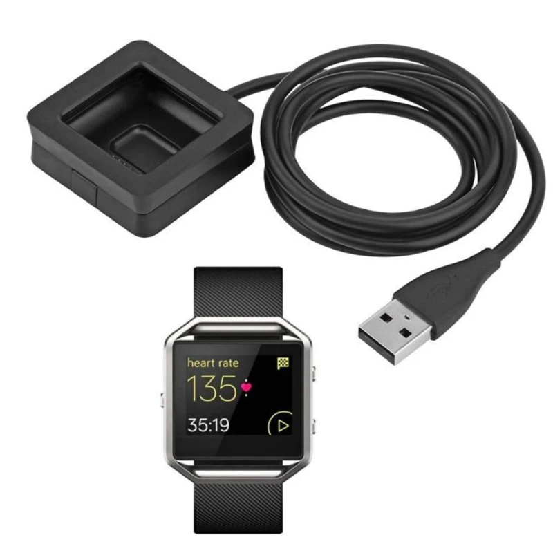 USB Charging Cable Replacement Charger Dock Stand Smart Fitness Watch Charging Cable for Fitbit Blaze Smartwatch K1KF