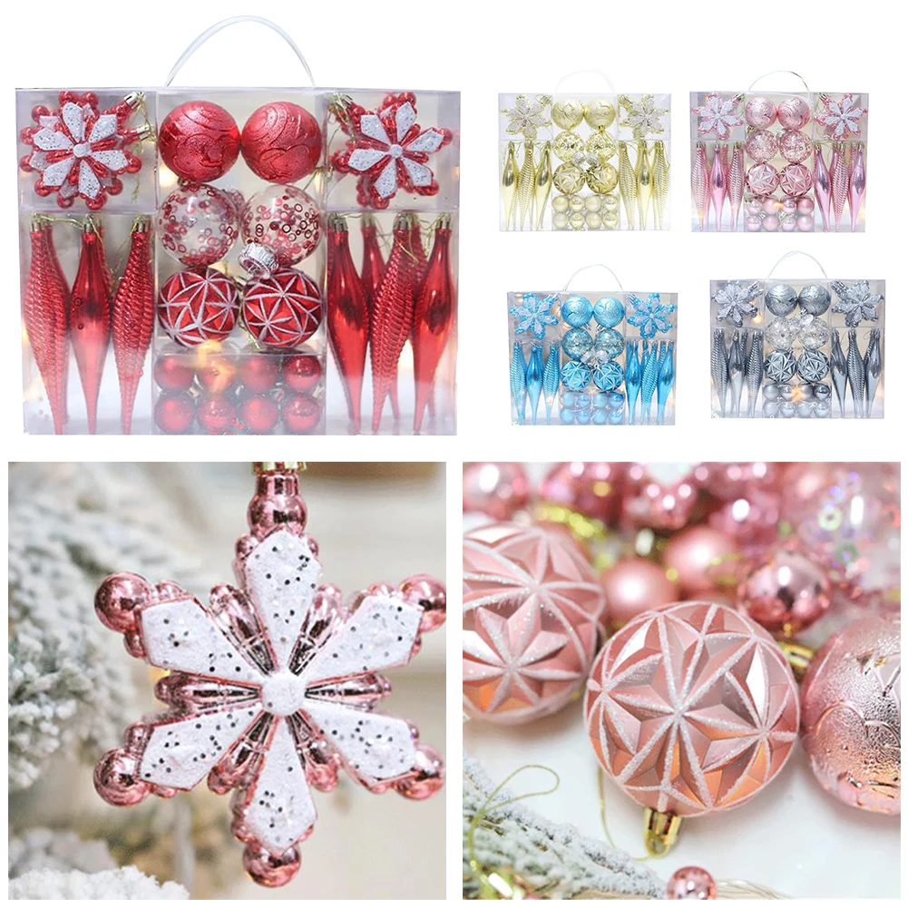 

40PCS Christmas Ball Xmas Tree Hanging Ornaments 6cm Christmas Ball Ornaments Tree Decorations For Holiday Wedding Party
