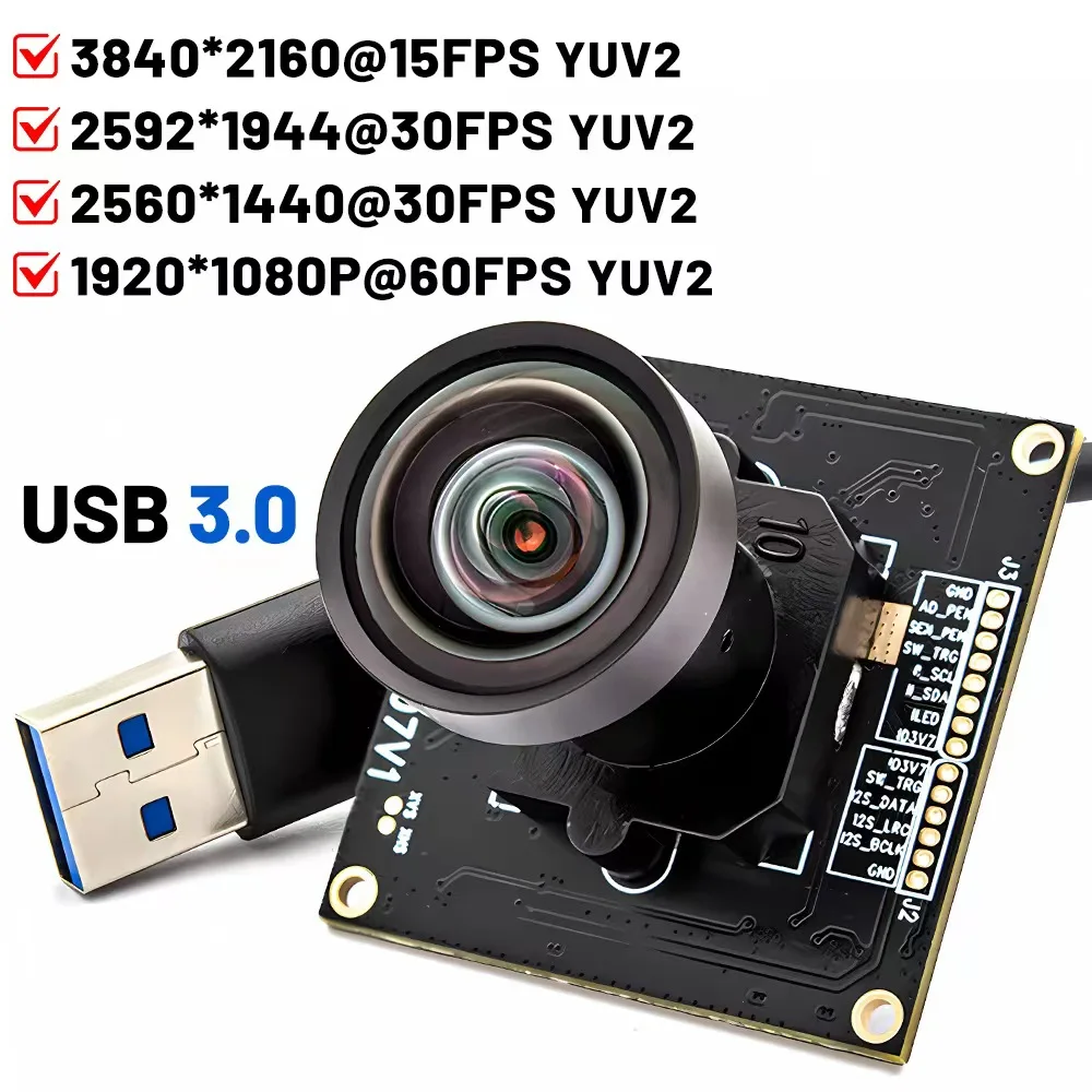 Фото Модуль камеры YUV USB3.0 1080P 60FPS 1/1,8 дюйма IMX678 CMOS 4K 60FPS MJPEG с объективом без искажений для преподавания видео в прямом эфире №1