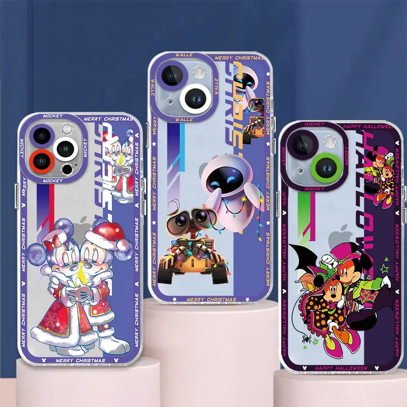 Рождественский Прозрачный чехол для iPhone 15 14 13 12 11 Pro Max Mini XS XR X 7 8 6 6S Plus
