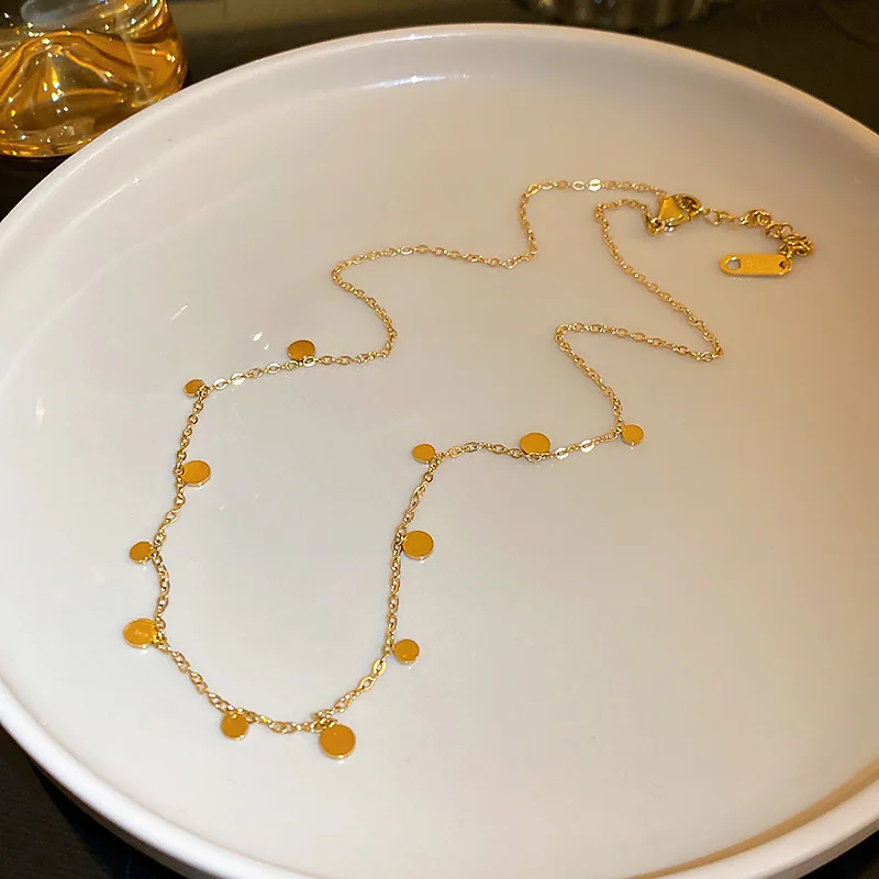 Женское Ожерелье с круглой подвеской