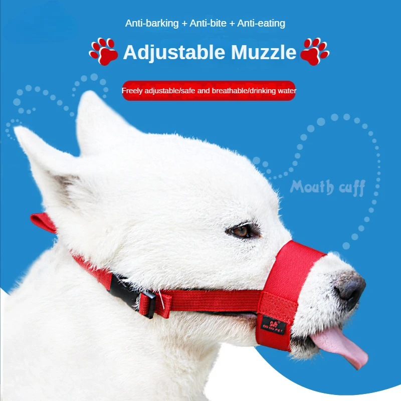 

Dog Muzzle Anti-Bite Barking Anti-Munching Short Mouth Dog Teddy Breathable Muzzle Bark Stopper Pet Muzzle