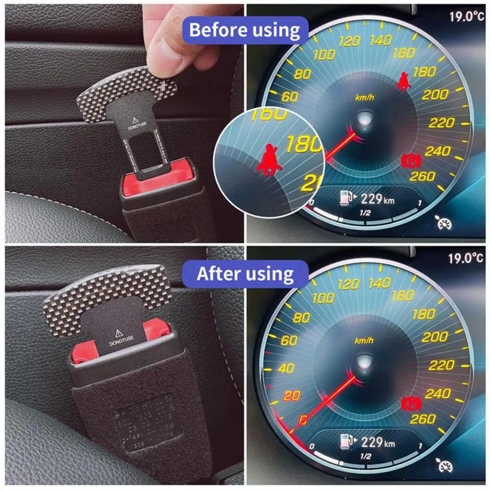 

2Pcs Seat Belt Locks Safe Rhinestone Car Seat Belt Clip Extension Plugs for Automobile Seat Belt Adjusters Seat Belt Plugs
