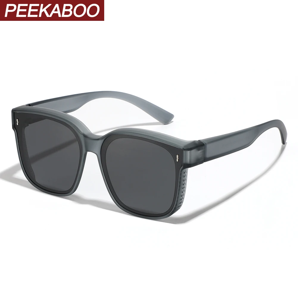 

Peekaboo TR90 солнцезащитные очки с большой оправой квадратные мужские черные серые поляризованные солнцезащитные очки для вождения для женщин uv400 2023 высокое качество