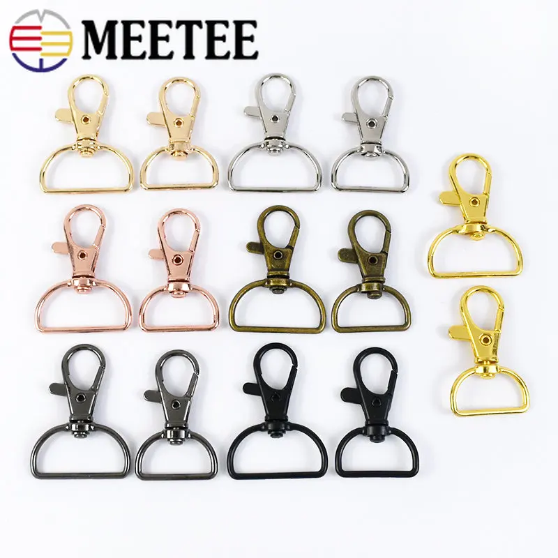

20/50Pcs 20/25mm Lobster Buckle Metal Swivel Snap Key Chain Clasp Lanyard Carabiner Hook Bag Strap Clip DIY Hardware Accessories