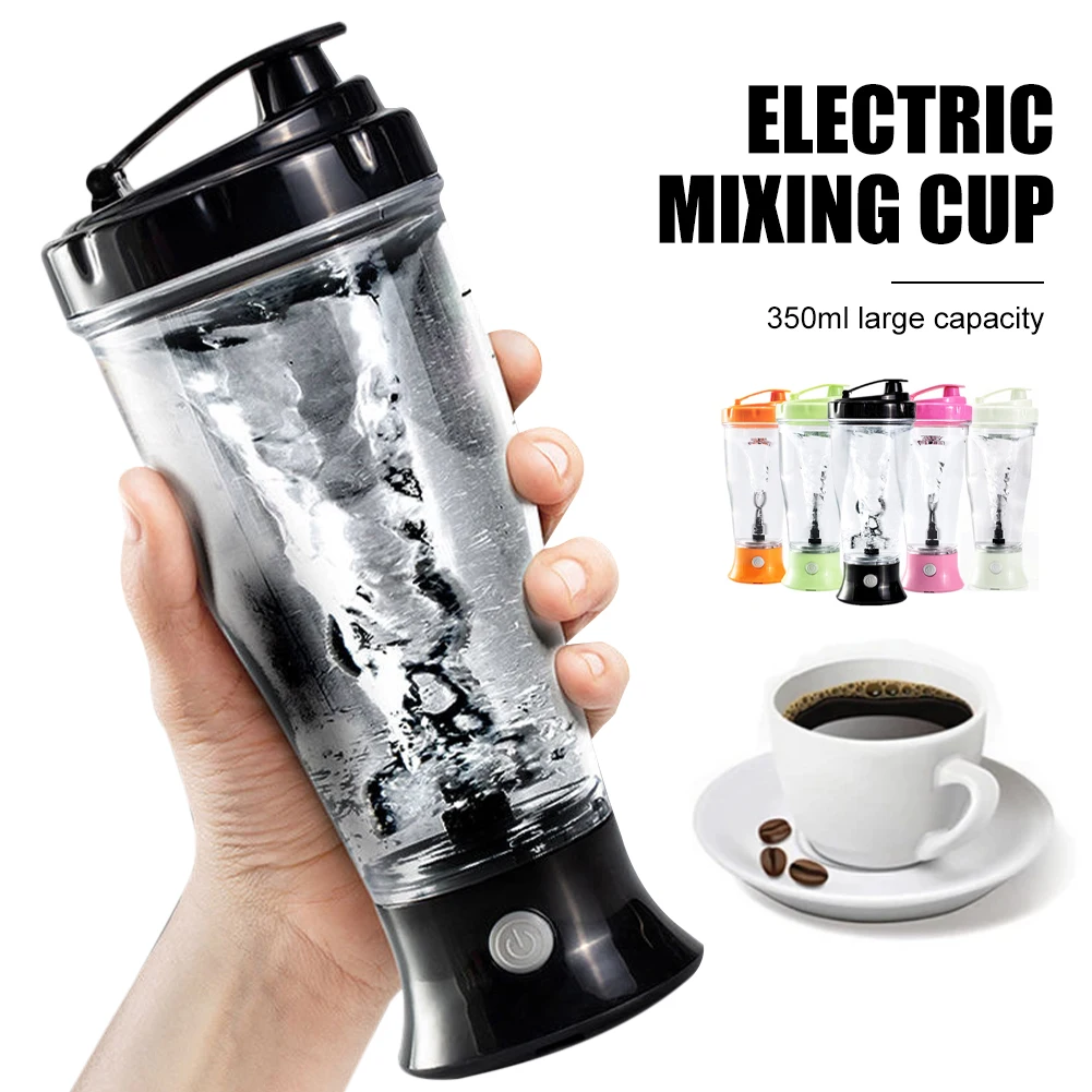 

350ML Electric Mixing Cup Portable Protein Powder Shaker Bottle USB Rechargeable Milk Coffee Blender Cup For Home Drinkware