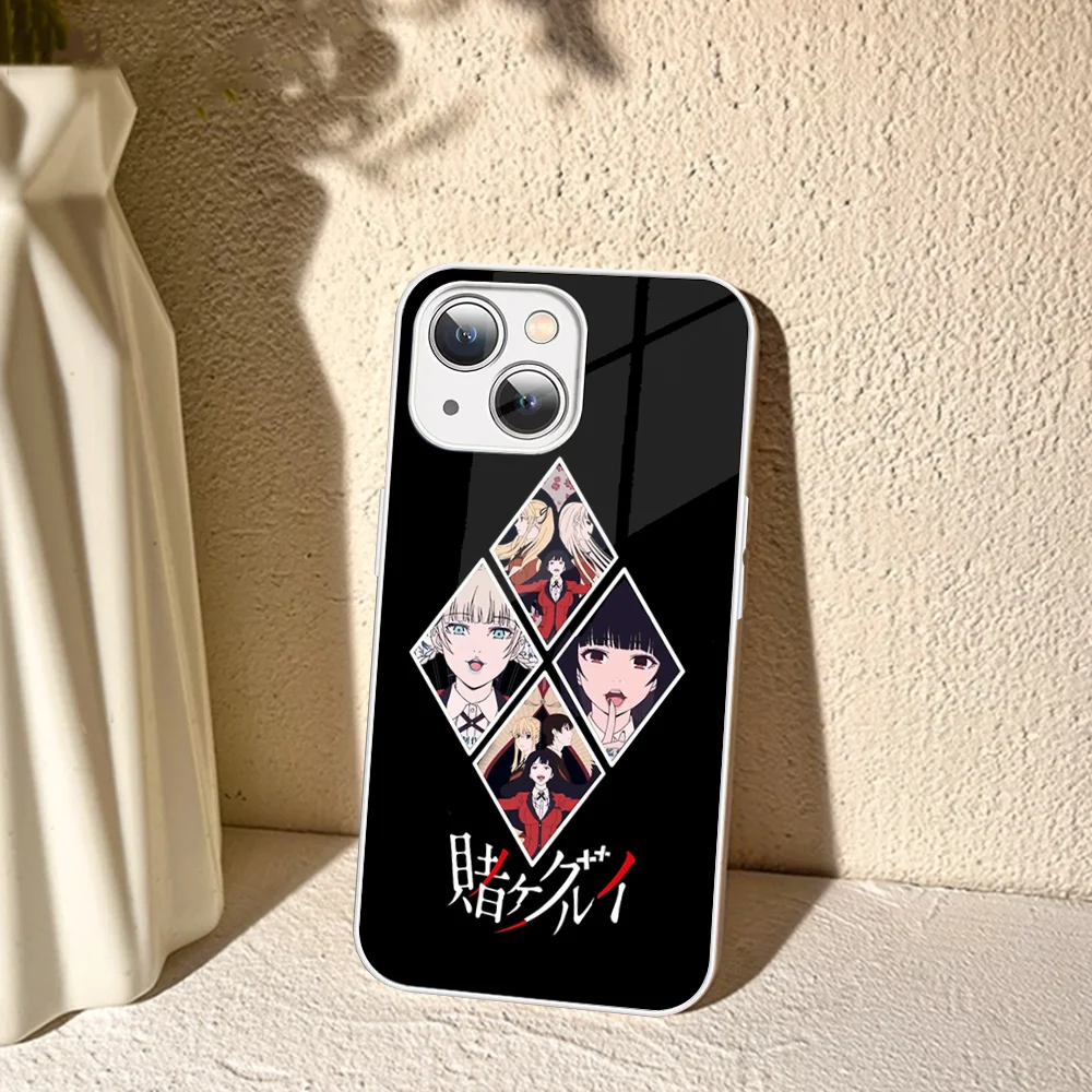 Kakegurui Jabami Yumeko Phone Case For iPhone 14 13 12 Mini 11 Pro XS Max X XR Plus Tempered Glass Cover