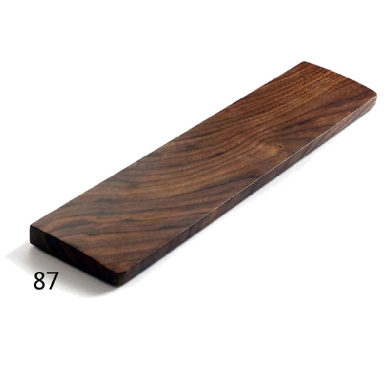 

Wooden Keyboard Wrist Rest Solid Wooden Wrist Rest Support Hand Pad Holder for Office and Gaming 61 87 104 (Walnut)