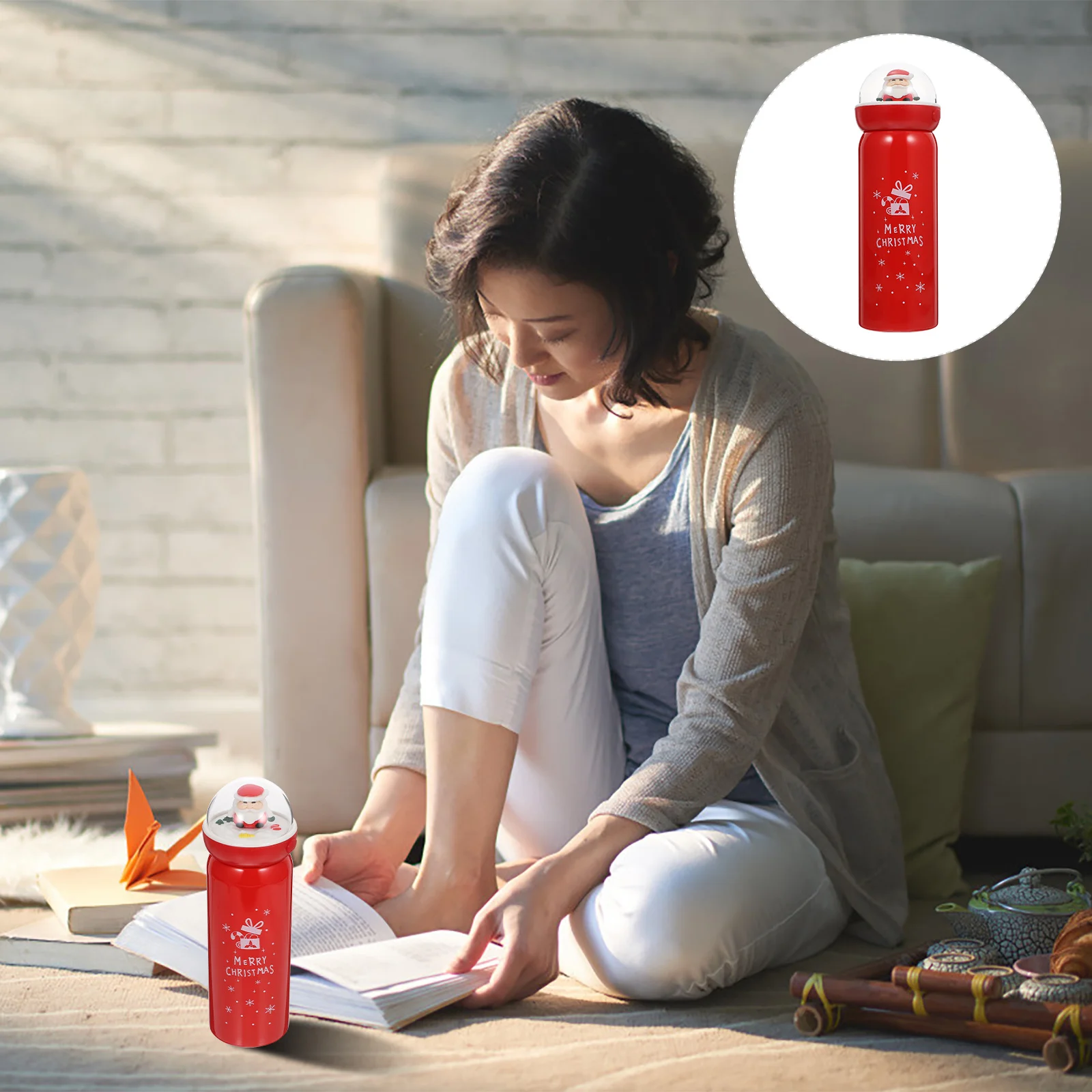 

Cup Insulated Mug Drinking Bottle Tea Vacuum Water Thermal Christmascoffee Ceramic Students Container Cups Bubble Warm Adorable