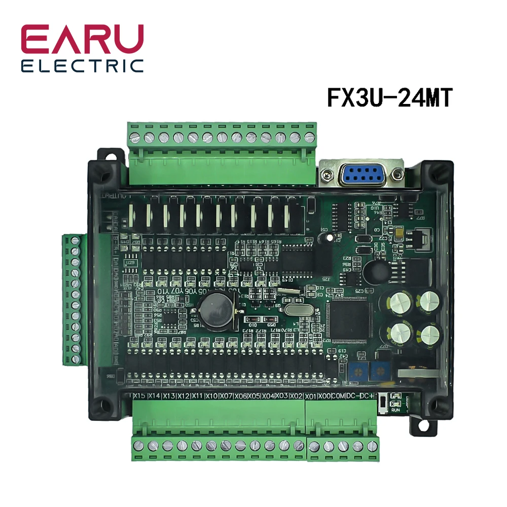 

FX3U-24MR FX3U-24MT PLC Industrial Control Board 14 Input 10 Output 6AD 2DA with 485 Communication and RTC
