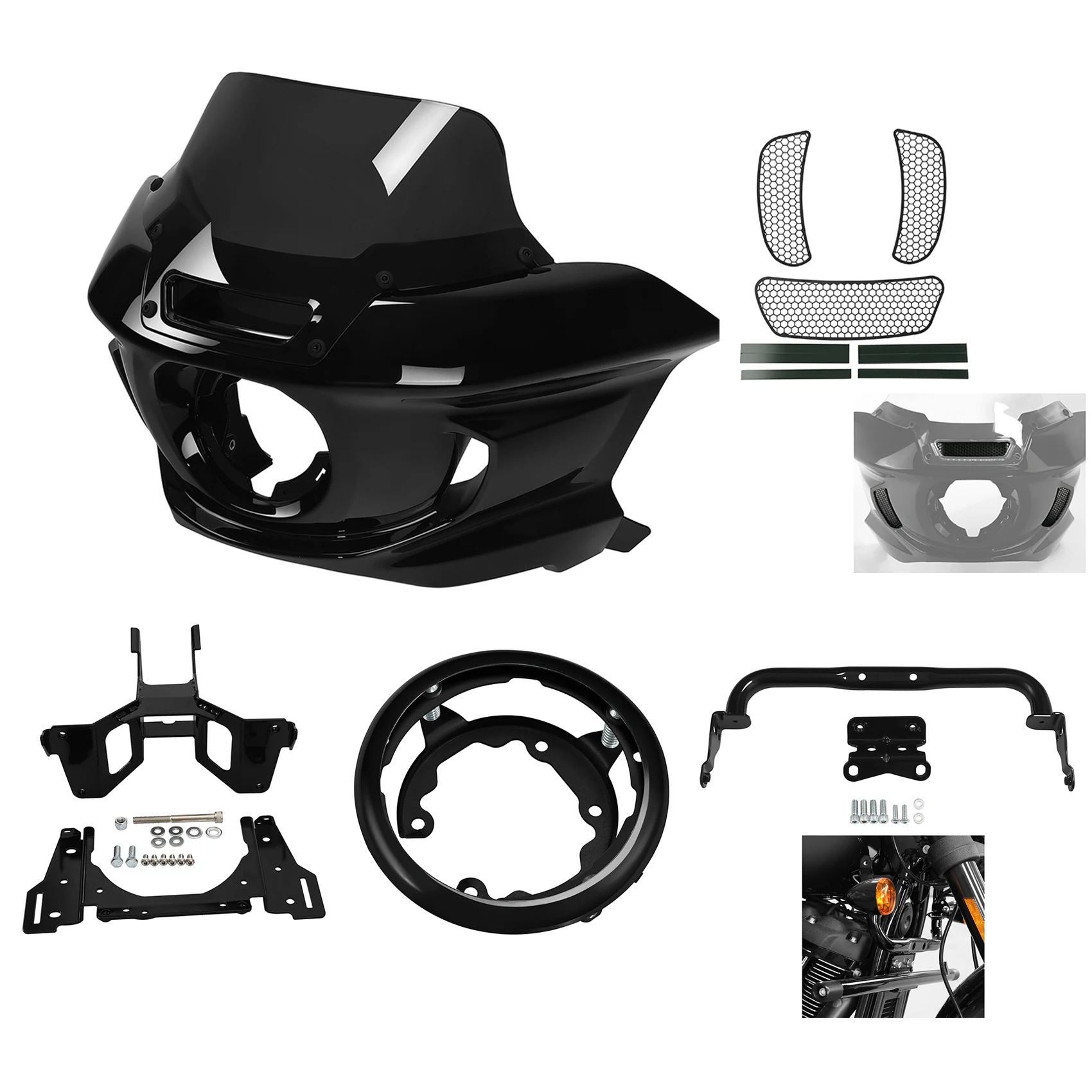 Опорный кронштейн обтекателя фар, подходит для Harley Low Rider ST FXLRST 2022-2024 FXRST 2022, аксессуары для мотоциклов