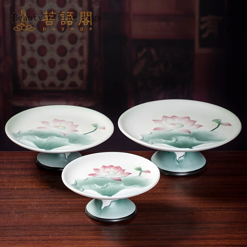 Креативные искусственные цветы и листья для домашнего использования тарелки с