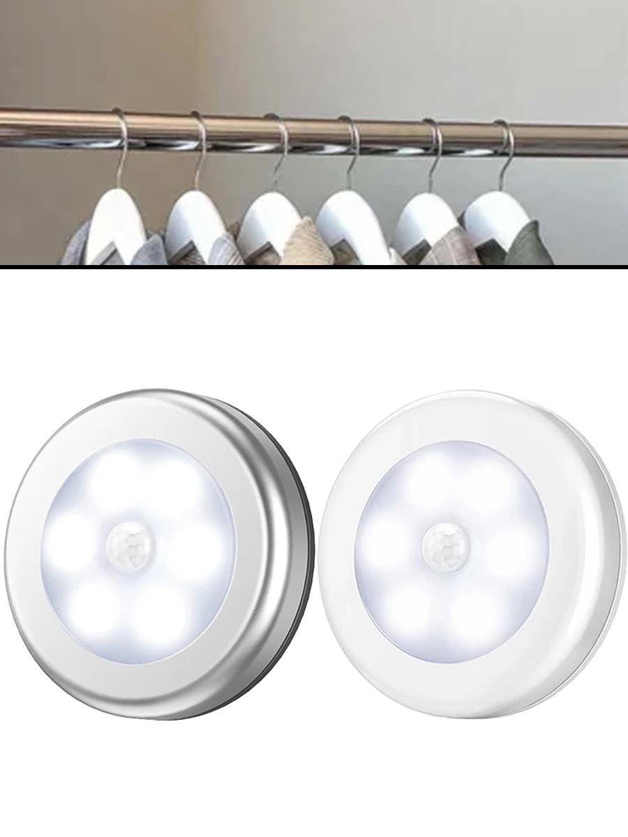 

PortableMotion Sensor LED Night Light Magnetic Night Lamp For Kitchen Cabinet Wardrobe Lamp Staircase Wireless Closet Light