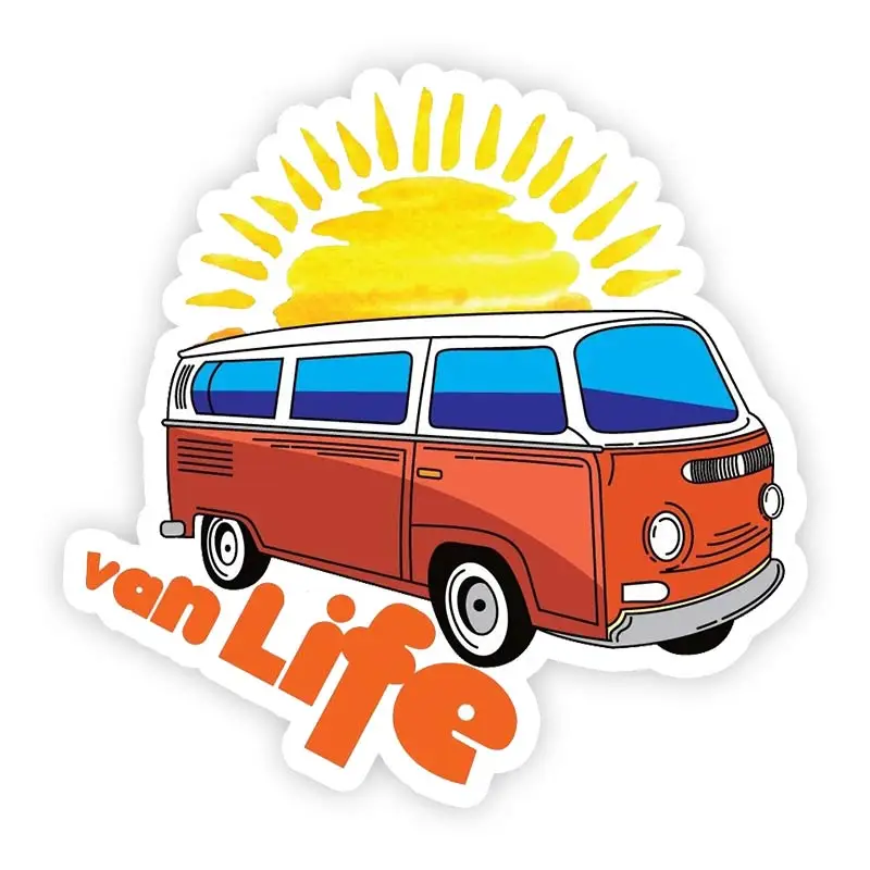 

Car Sticker Fun Anime Sun Bus Modeling Personality PVC Auto Decorative Accessories Sunscreen Waterproof Quality Decals