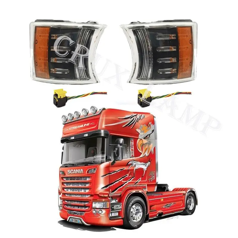 1 пара, угловые лампы для Scania R730, P450, R420, R500, R520, R620