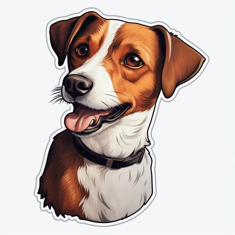 Фото Автомобильные наклейки Autoaufkleber наклейка Jack Russell Terrier Aufkleber 15 см ПВХ KK №1