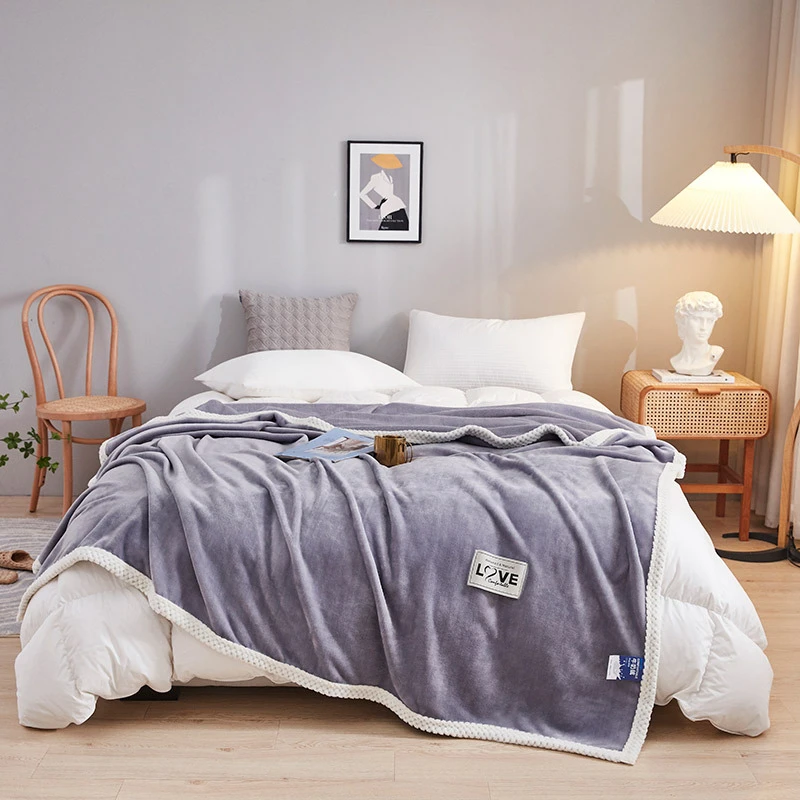 

Soft Milk Fleece Throw Blanket Kids Adult Bed Cover Winter Warm Thick Bed Linen Bedspread Home Sofa Breathable Bed Blankets