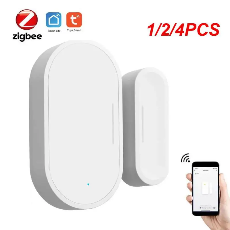 

1/2/4PCS Woolley Zigbee Door Window Sensor Open Closed Detectors Wireless Mini Sensor Home Alarm Notification Home Alexa