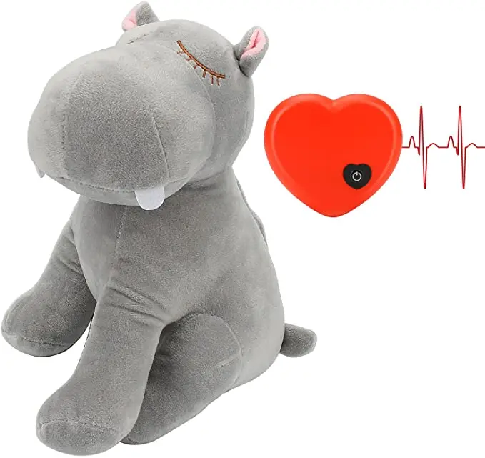 

Puppy Toy with Heartbeat Puppies Separation Anxiety Dog Toy Soft Plush Sleeping Buddy Dogs Pet Behavioral Aid Toy with Heartbeat