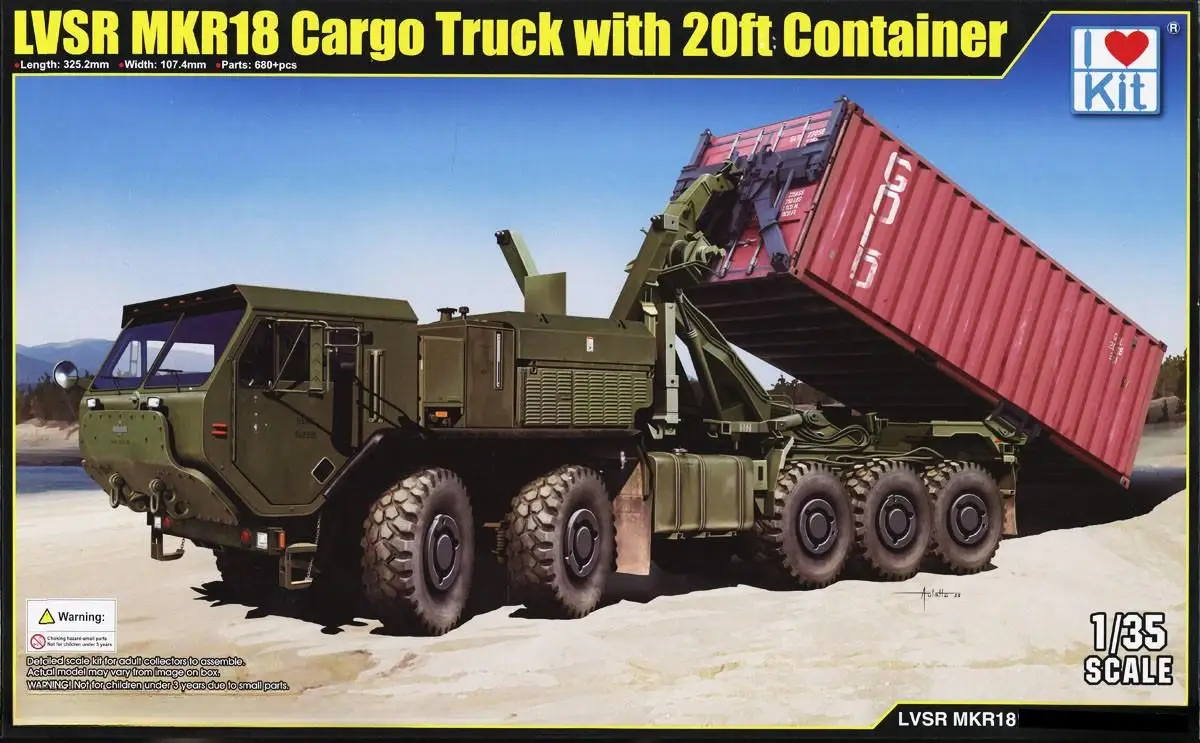 Trumpeter 63550 1/35 LVSR MKR18 Трактор с комплектом моделей контейнера 20 футов