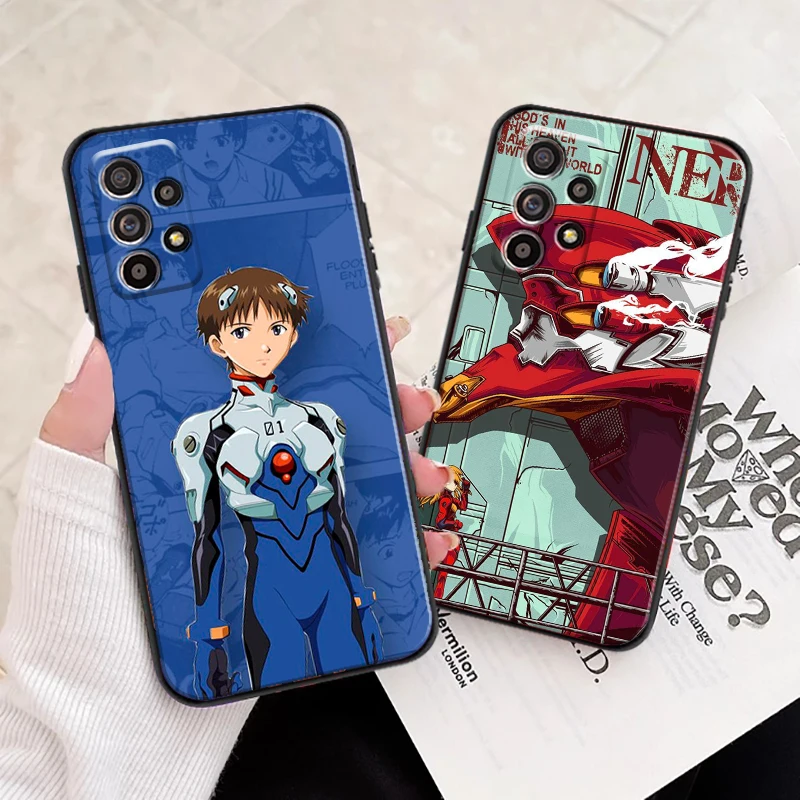 

Evangelion For Samsung A11 A21S A31 A32 A41 A51 A71 A52 A72 4G 5G Phone Case Funda Liquid Silicon Black Soft Silicone Cover