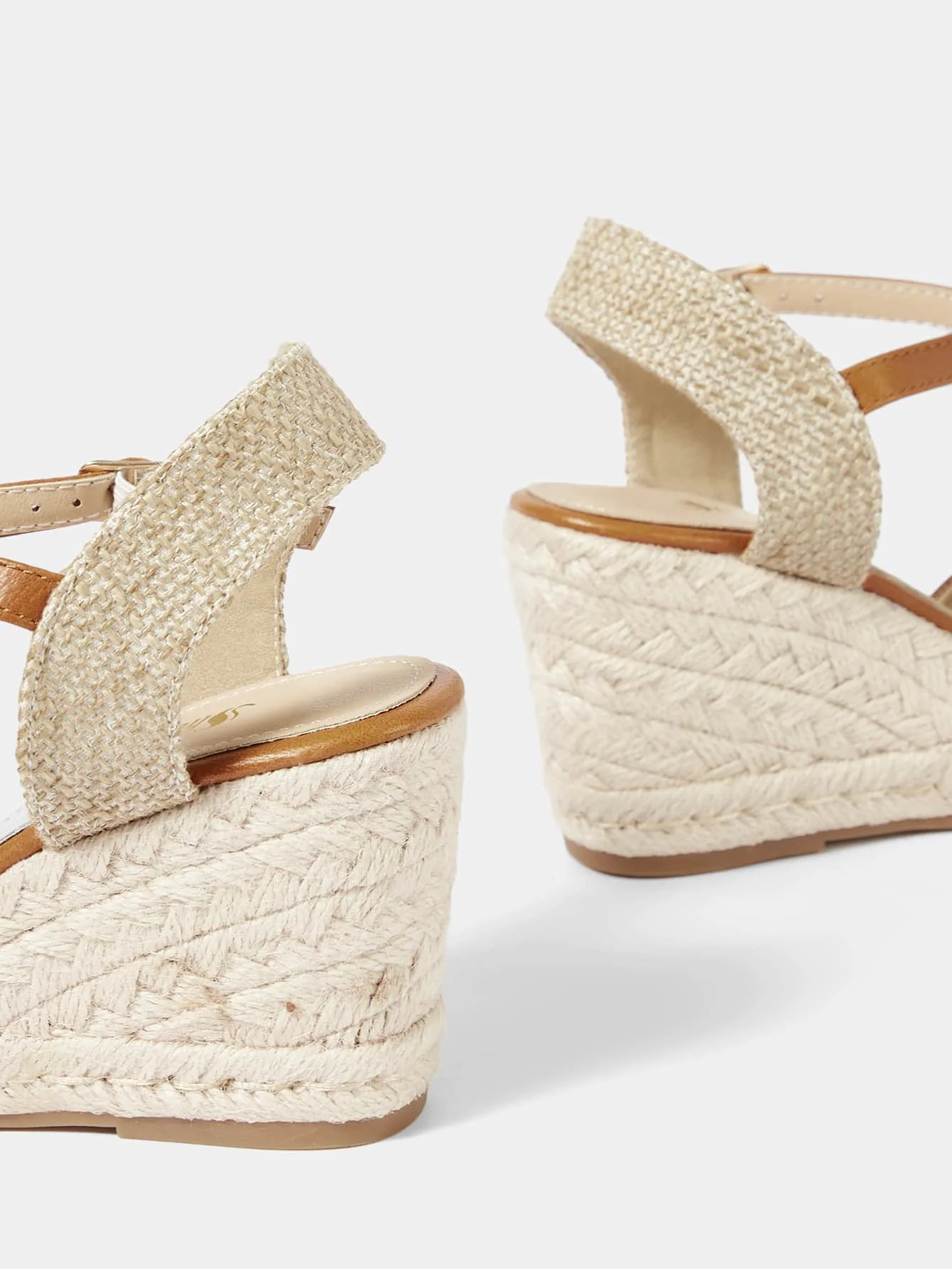 Women's Espadrille Closed Toe Wedge Sandals, Retro Ankle Buckle Strap Slingback Heels, Casual Lightweight