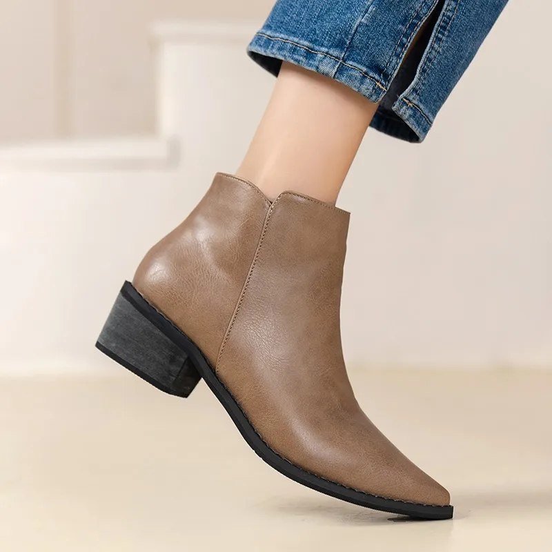 Женские ботинки новинка 2024 пуанты на молнии роскошные дизайнерские заостренные