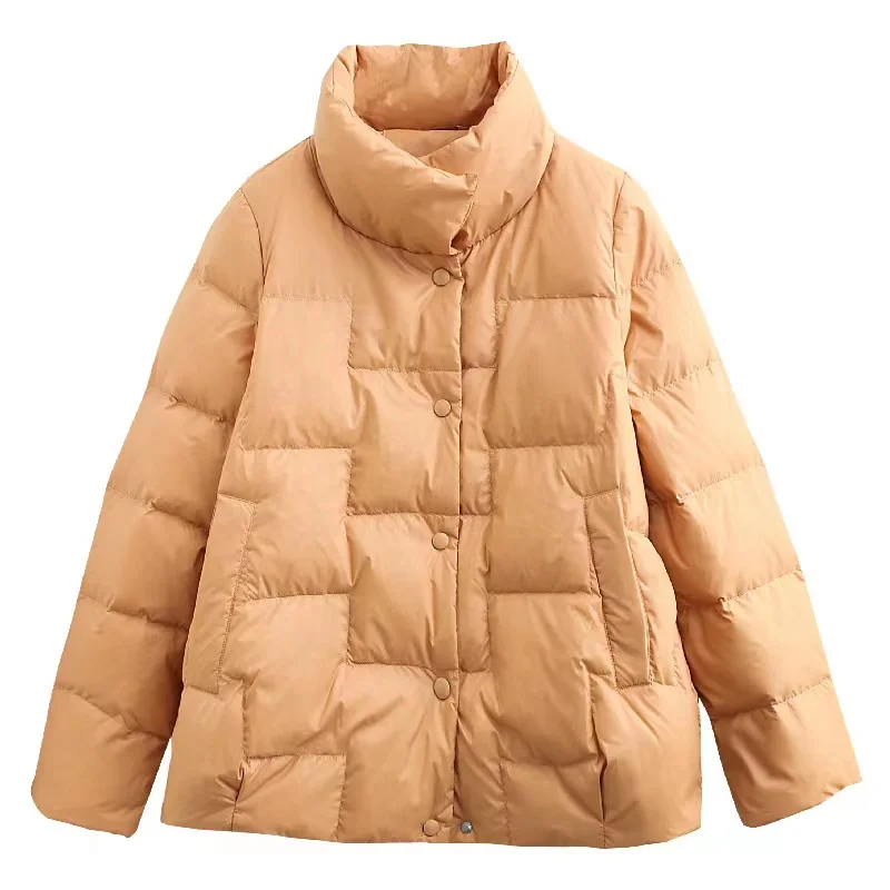 QAZIQILAND 2022 New Winter Women Short White Duck Down Coats Female Loose Ultra Light Windproof Parkas Thick Warm Down Outwear