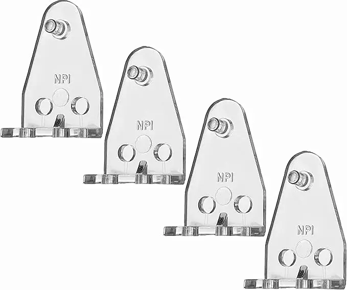 

12 Pieces 1 Inch Hold Down Brackets Clear Plastic Blinds Hooks Blind Holder Replacements for 1 Inch Mini Horizontal Blinds Shade