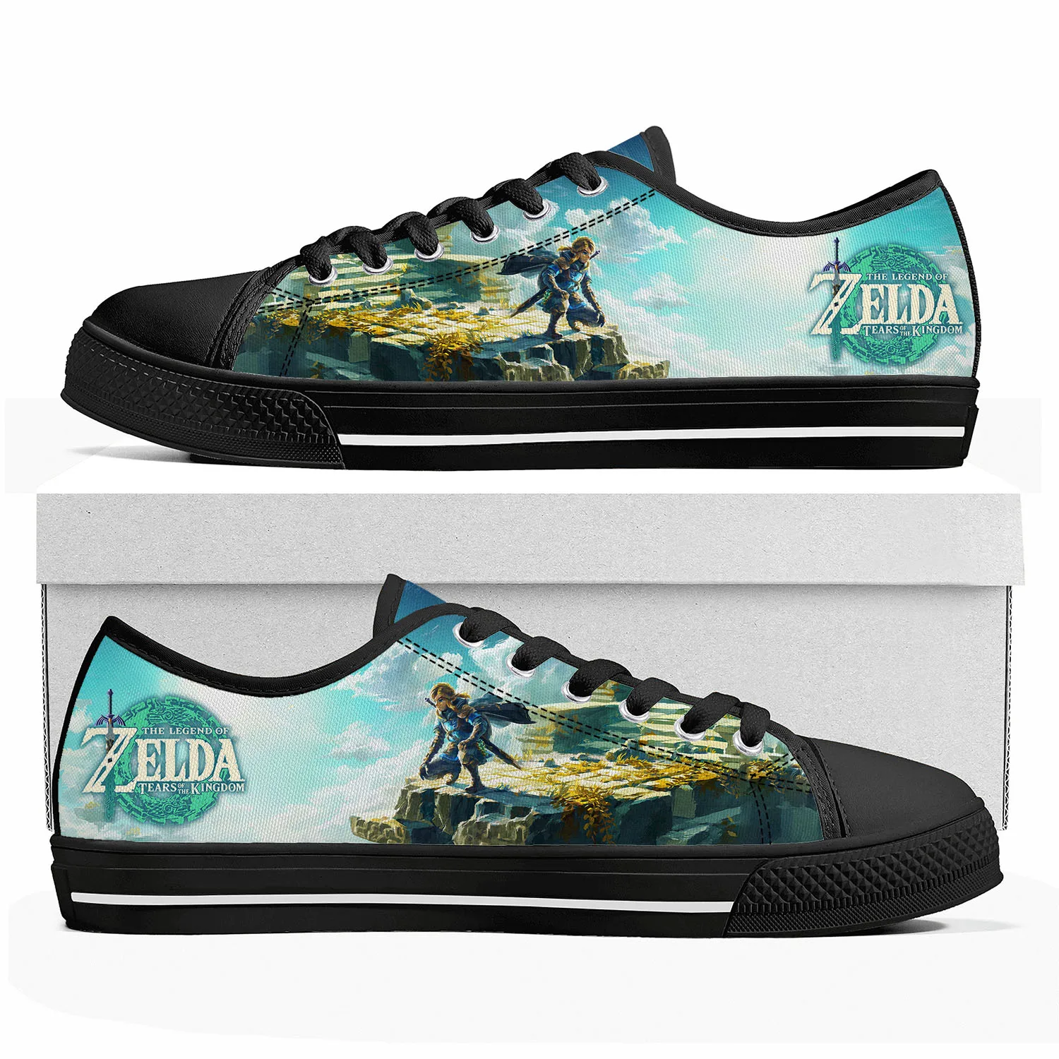 

Zeldas Japanese Game Low Top Sneakers Mens Womens Teenager High Quality Canvas Sneaker couple Casual Shoes Customize DIY Shoe