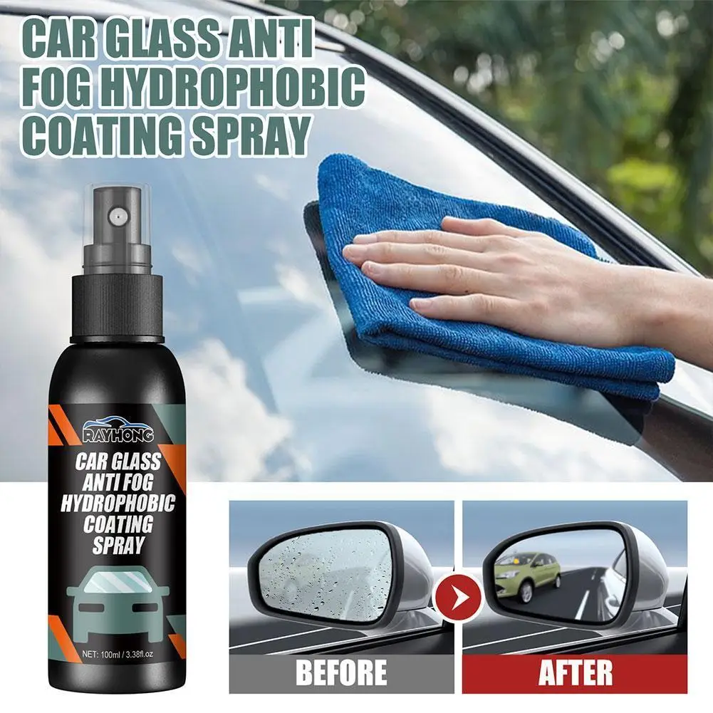 100ml Water Repellent Spray Anti Rain Coating For Car Glass Hydrophobic Anti-rain Car Liquid Windshield Mirror Mask K8Q9