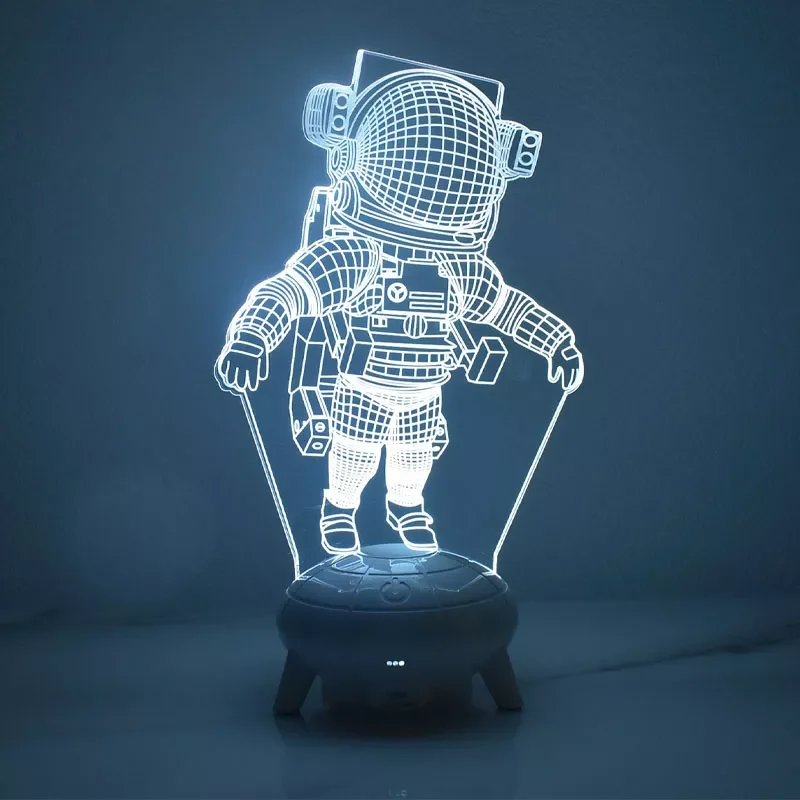 3D Night Light Remote Control Dimming LED Spaceman Colorful Light RGB Bedroom Desk Decoration Lamp Children's Day Gift