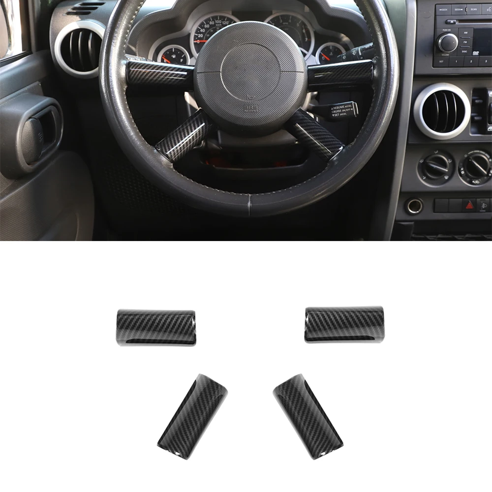 

Наклейки для Jeep Wrangler JK JKU 2007 2008 2009 2010, аксессуары для интерьера из АБС-углеродного волокна