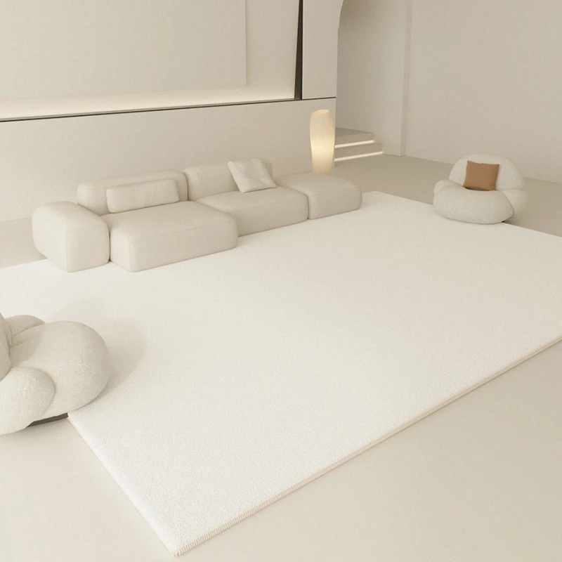 Минималистичный однотонный декоративный ковер для гостиной большой коврик